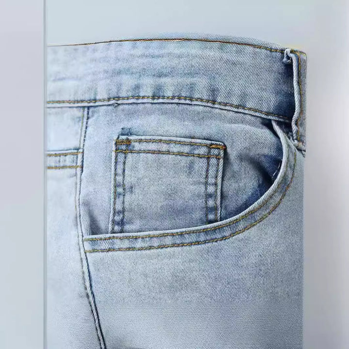 Herrer ødelagte jeans med moderne distressed-effekter Skjora