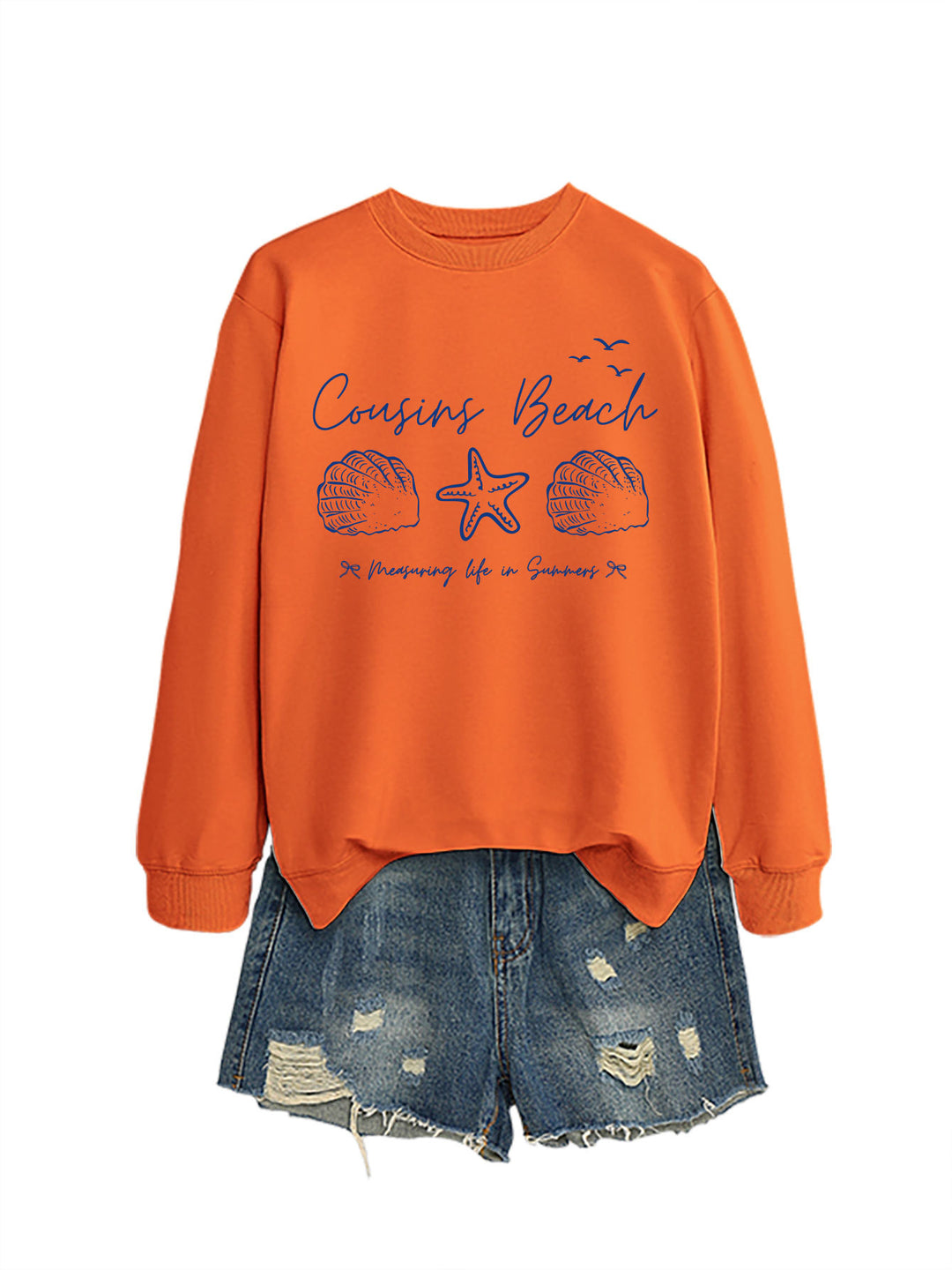 Kvinnelig sweatshirt med maritimt motiv og komfortabel passform Skjora