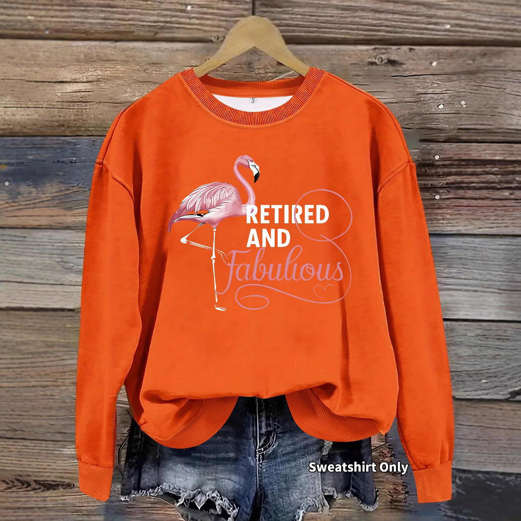 Kvinnenes sweatshirt med unik flamenco-motiv og inspirerende trykk Skjora