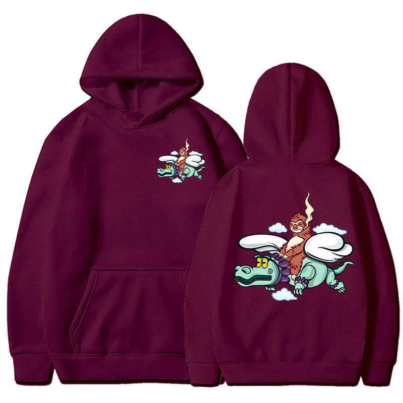 Dame hoodie med kreativt grafisk design og høy kvalitet interiør Skjora