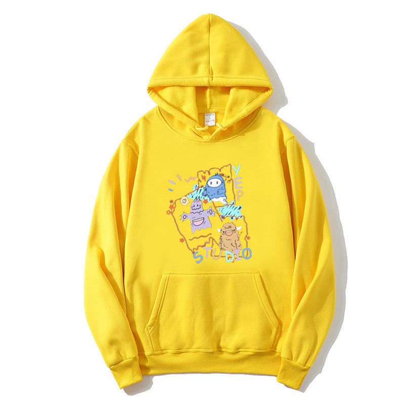 Damen Kapuzenpullover mit verspieltem Cartoon-Design Skjora
