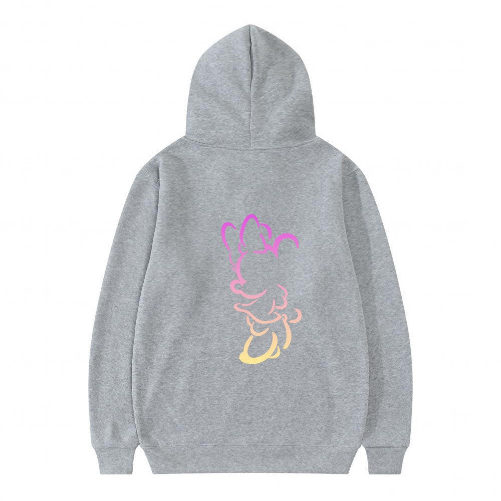 Dame hoodie med kunstnerisk skydesign og myk indre fôr Skjora