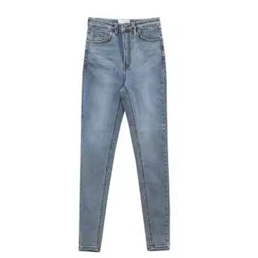 Dame Skinny Jeans med høyt liv og skulpturerende effekt Skjora