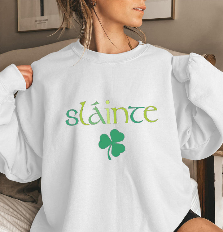 Dame sweatshirt med voluminøse ermer og motiverende design Skjora