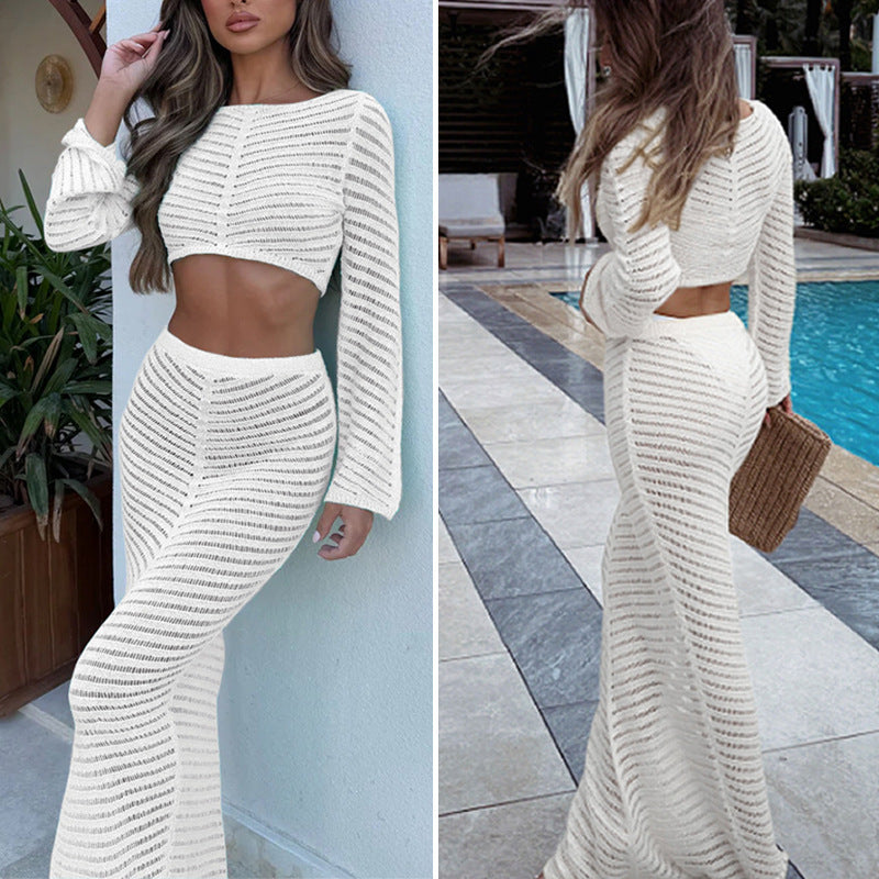 Damen Strickzweiteiler mit weitem Schnitt und eleganten Details Skjora