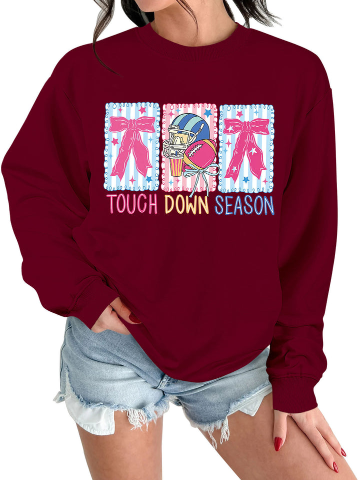 Dame sweatshirts med kreativ fotballmotiv og avslappet snitt Skjora