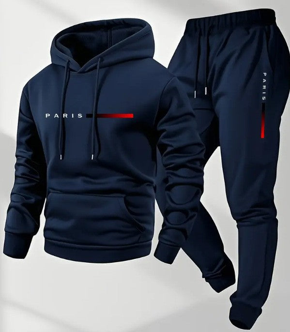 Damegenser og joggebukse sett med moderne Paris-design Skjora