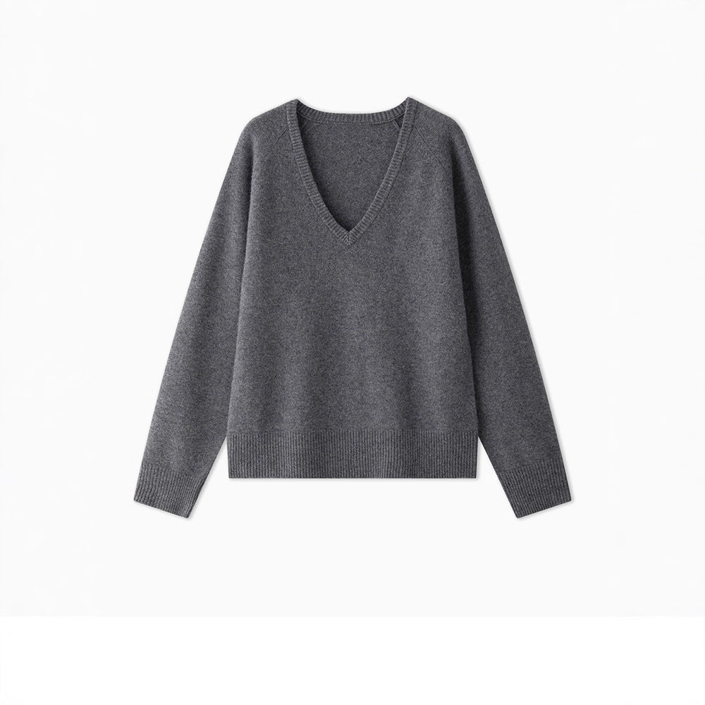 Damer Kosesvøtt V-hals genser Skjora