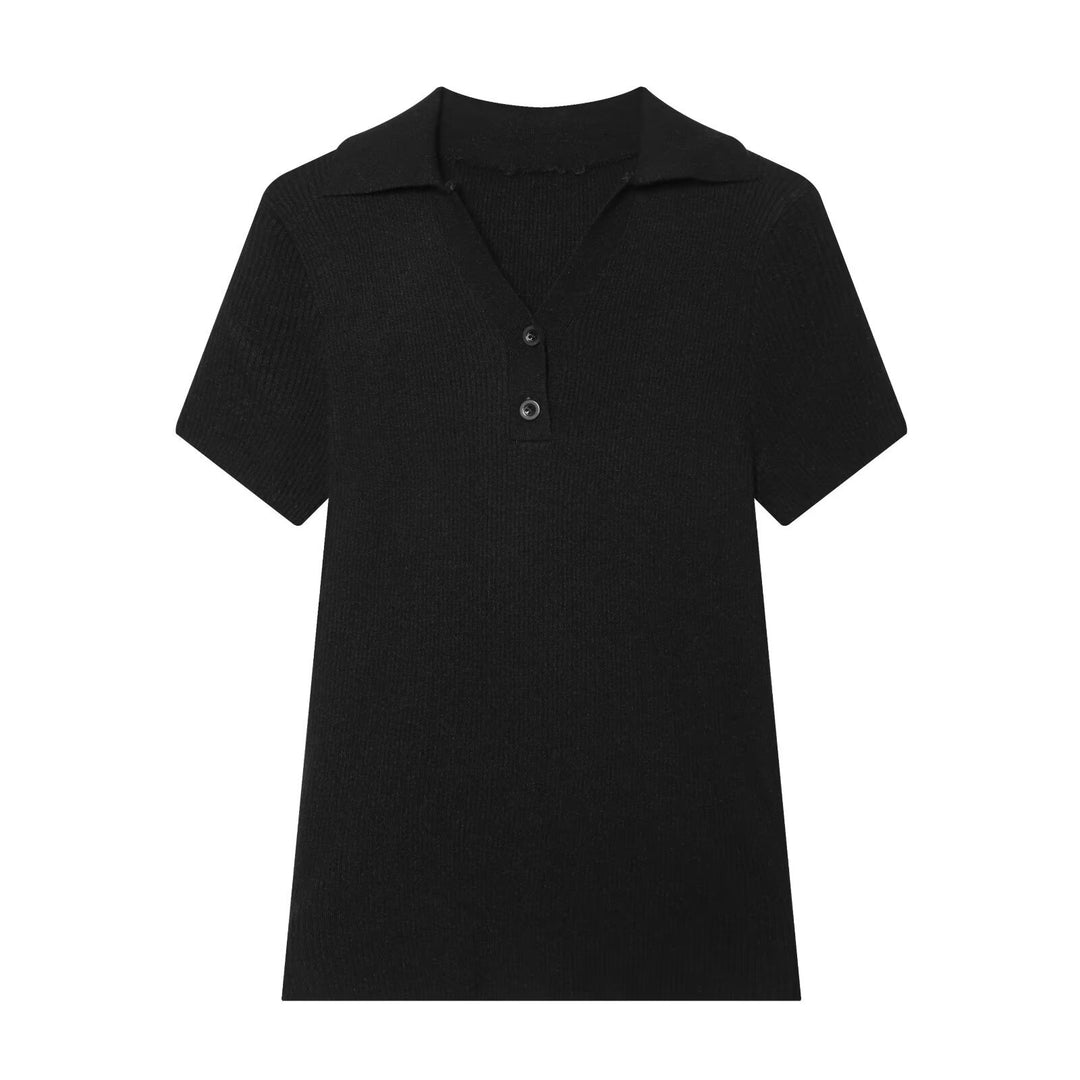 Dame polo shirt med strukturert stoff og eksklusiv krage Skjora