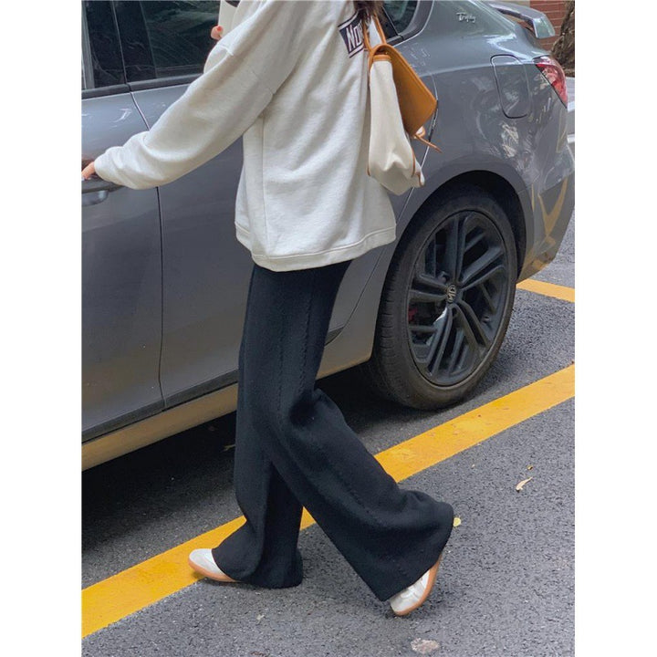 Dame Koselig Ribb Strikket Cardigan med Elegant Stå-Hals Skjora