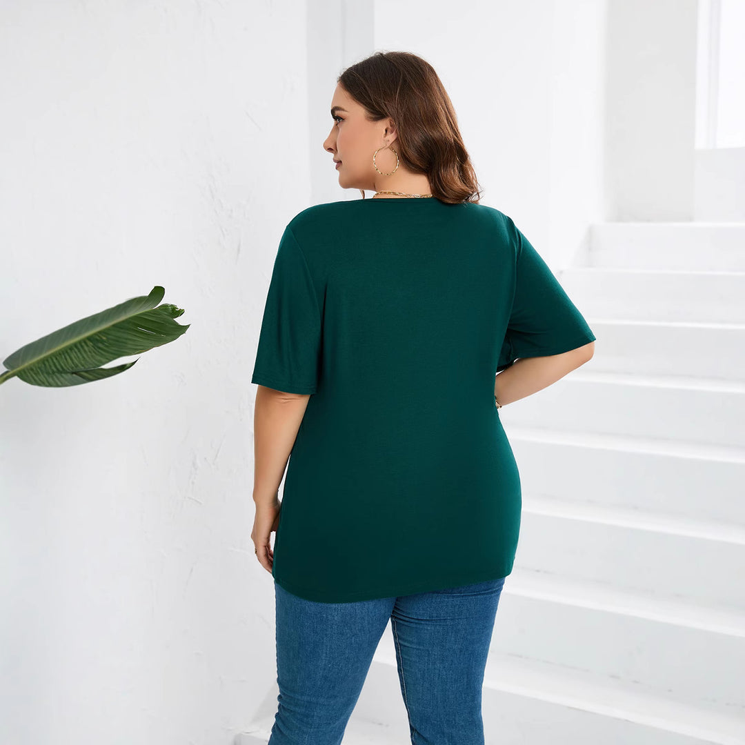 Damer blusenshirt med elegant hullbroderi og vid utskjærte ermer Skjora