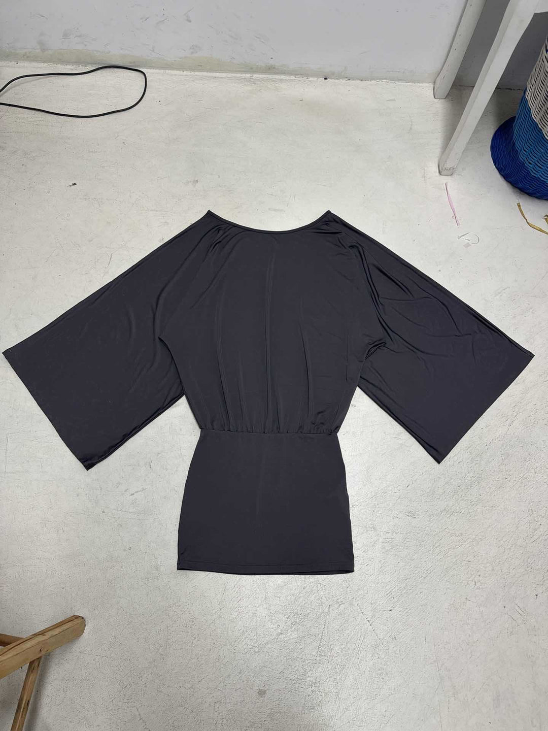 Dame Oversize-topp med vide ermer og elastisk midje Skjora