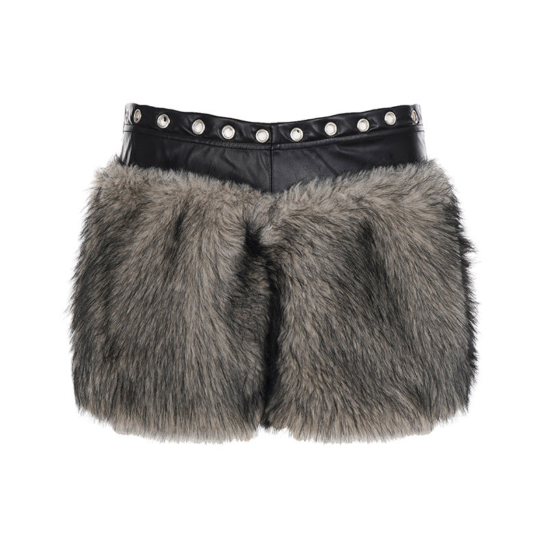 Dame Künstfell-Shorts Skjora