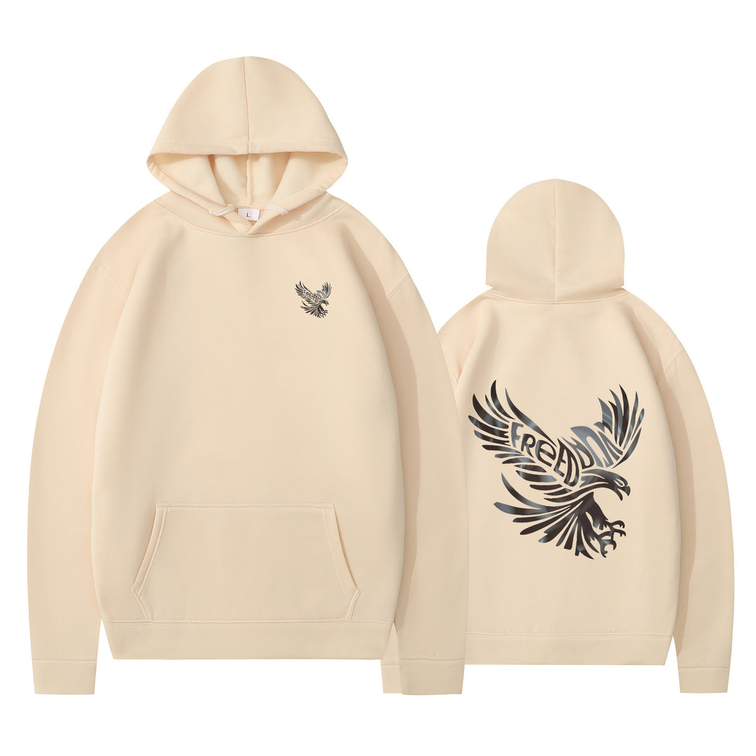 Dame hoodie med ikonisk ørn design og myk innerforet Skjora