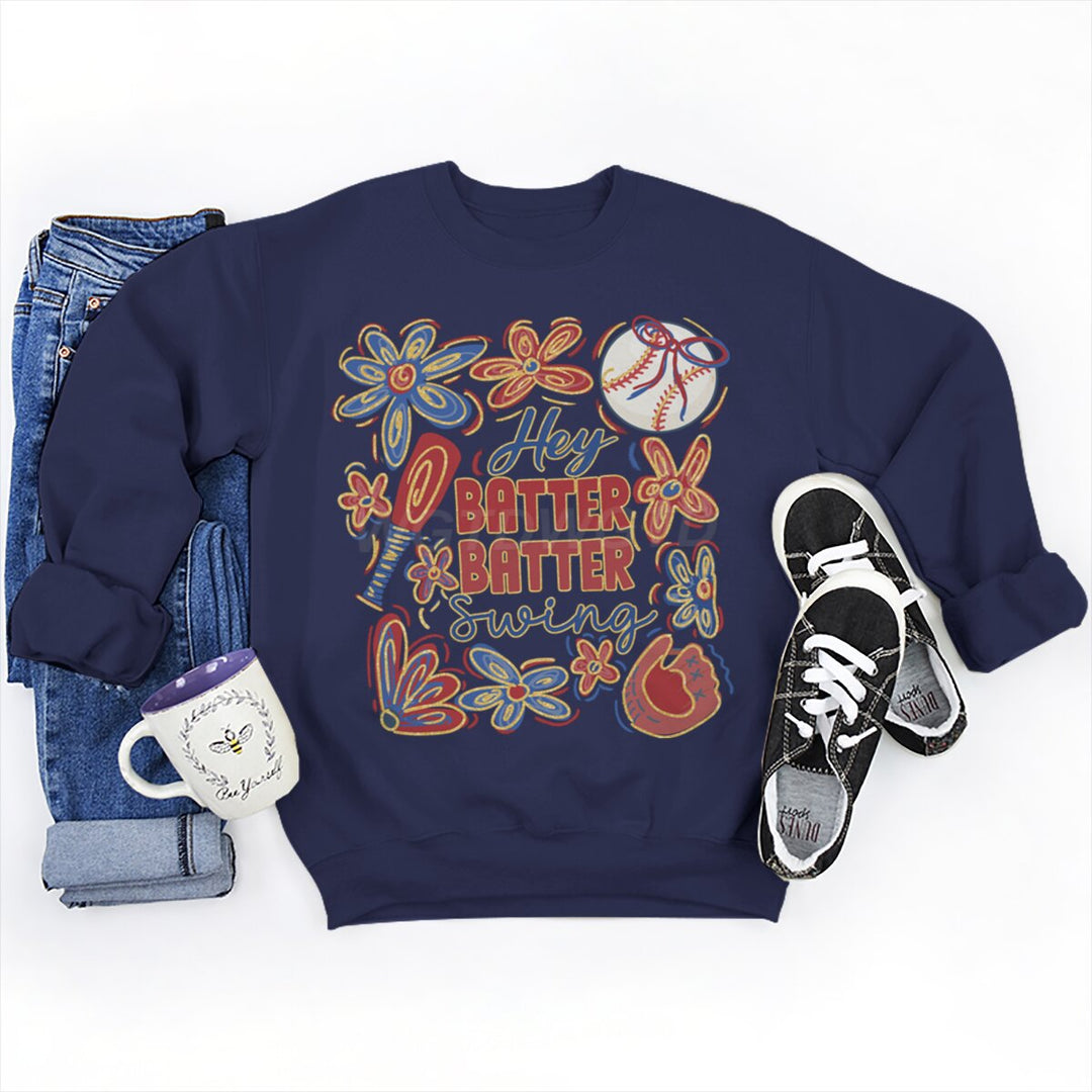 Damer sweatshirt med kreativ baseballmotiv og avslappet snitt Skjora