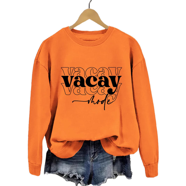 Kvinne sweatshirt med avslappet tekst og avslappet passform Skjora