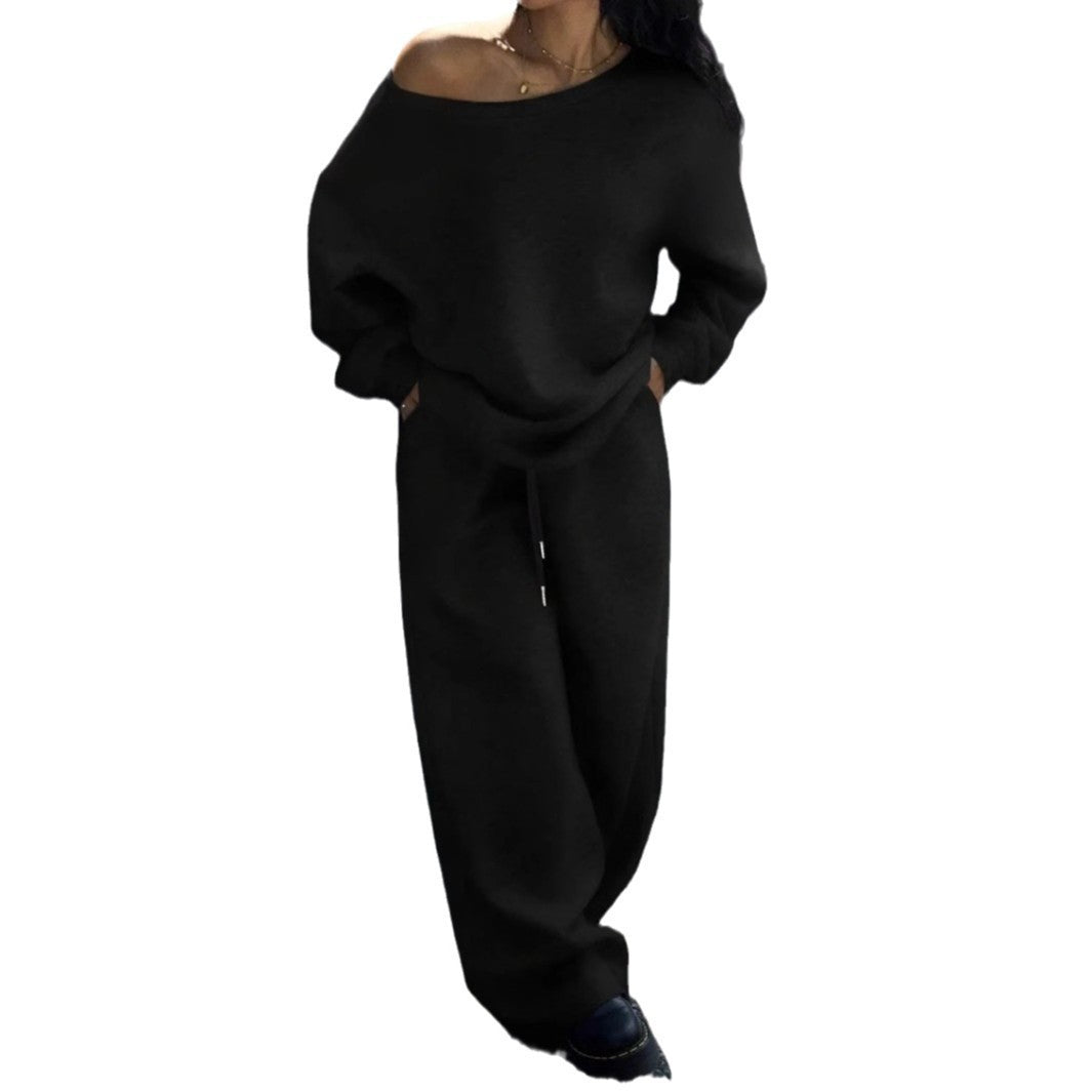 Women's Comfortable Oversized Sweatpants and Casual Sweater Heidi Fashion