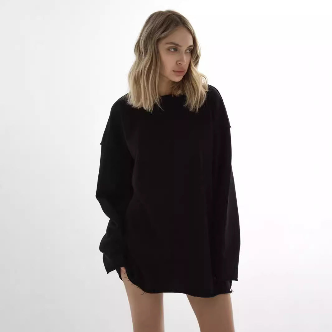 Damer Oversized Sweatshirt med avslappet kutt og brede ermer Skjora