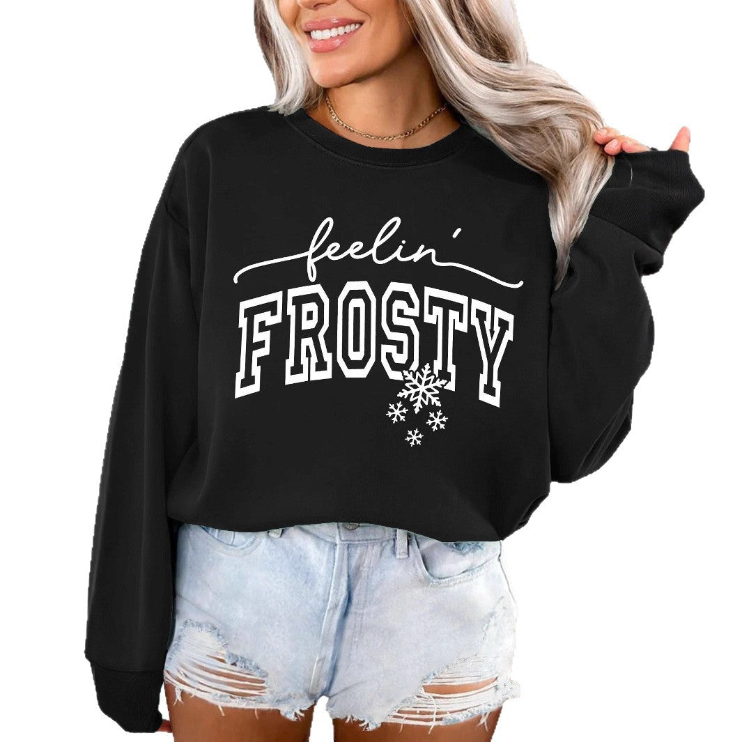 Dame sweatshirt med grafisk trykk Skjora