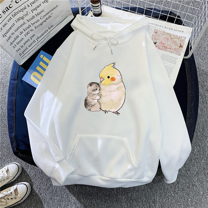 Damen Kapuzenpullover mit tierischem Motiv Skjora