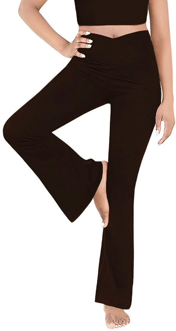 Dame casual bootcut leggings med høy midje og pustende materiale Skjora