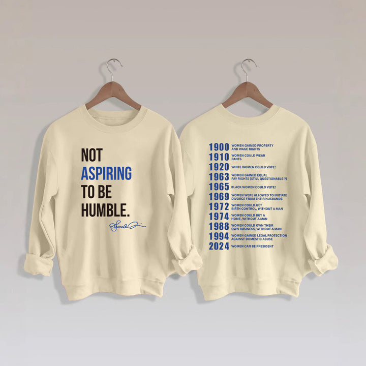 Damesweatshirt med inspirerende tekst og historisk motiv Skjora