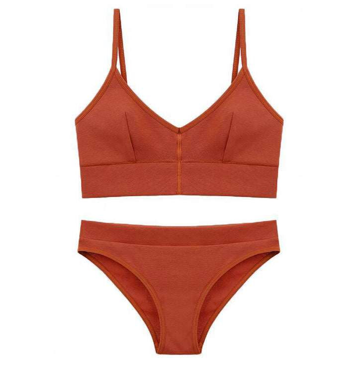 Dame Bikini-set med elegant V-hals og justerbare stropper Skjora