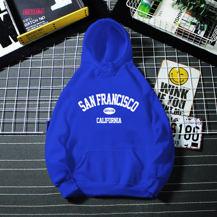 Dame hettegensere med San Francisco trykk Skjora