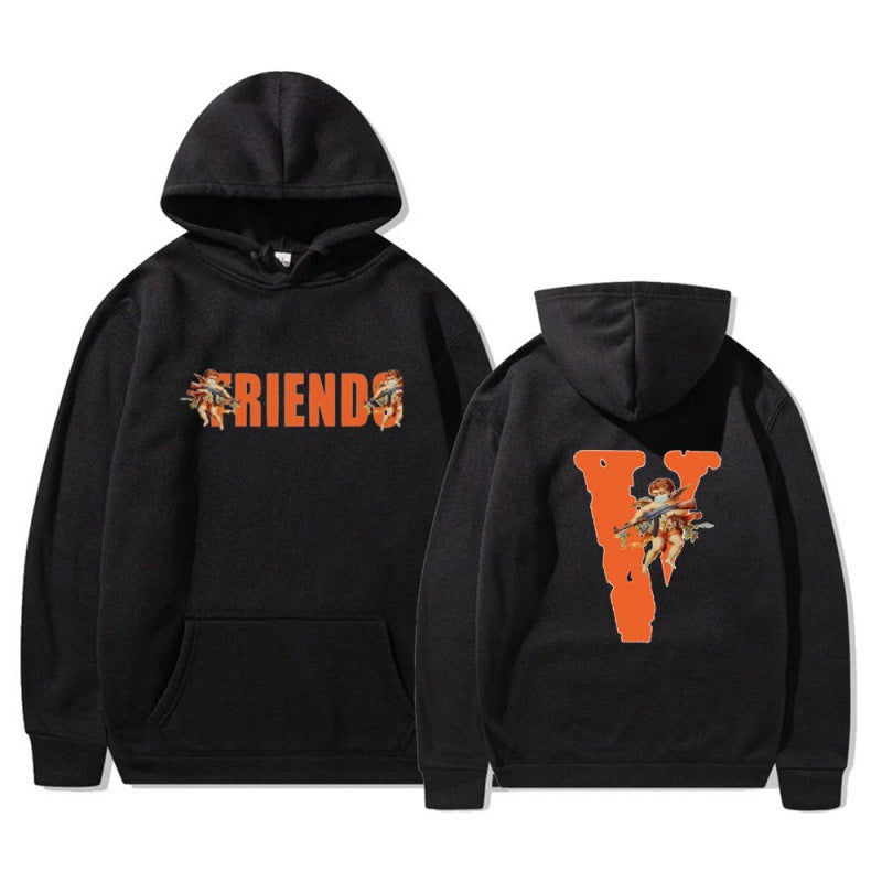 Dame hoodie med karakteristisk front- og baktrykk Skjora