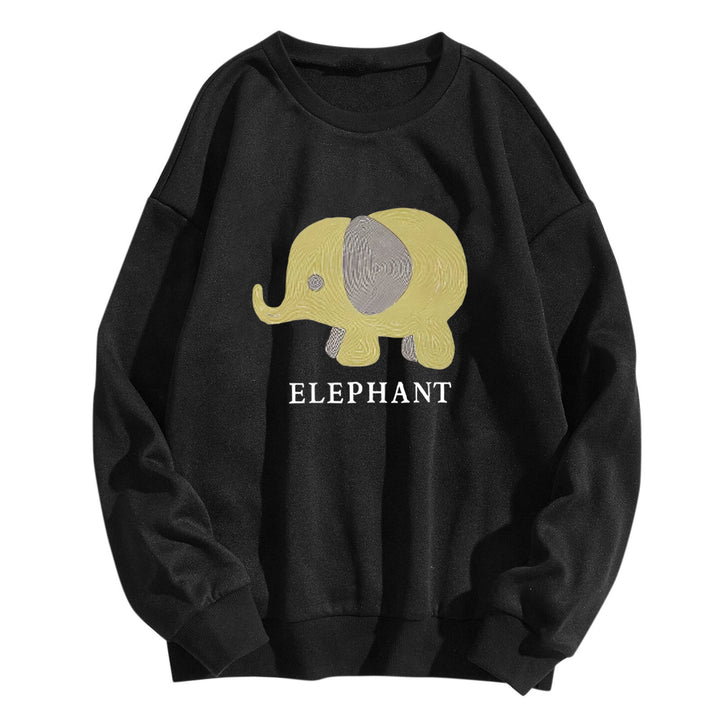 Dame sweatshirt med søtt elefantmotiv Skjora
