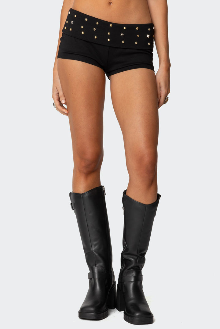 Dame Motebeviste Shorts med glitrende accenter Skjora