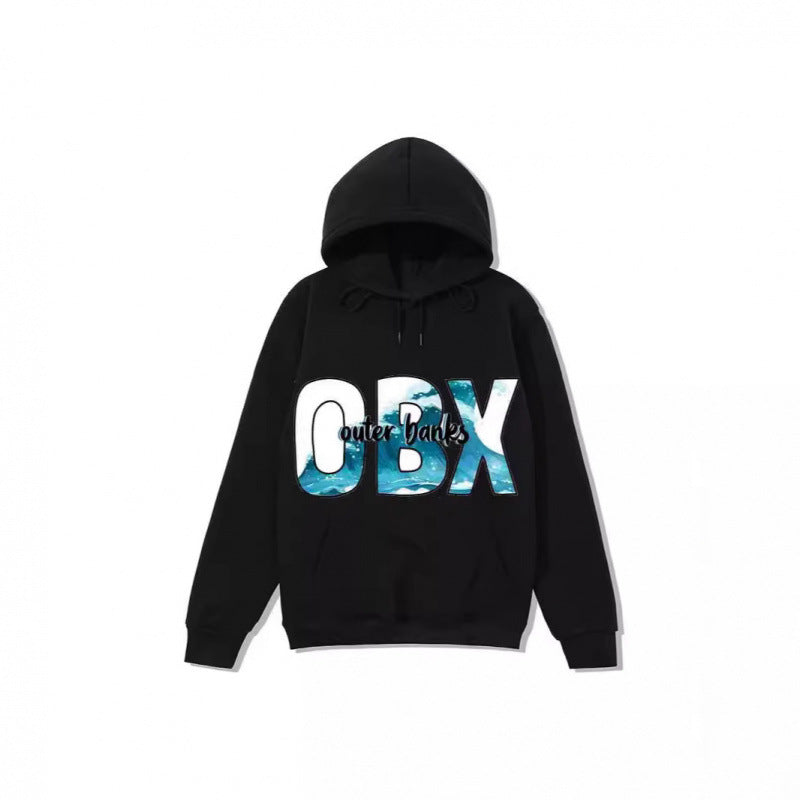 Women's Hooded Sweatshirt with Maritime Graphic Design Skjora