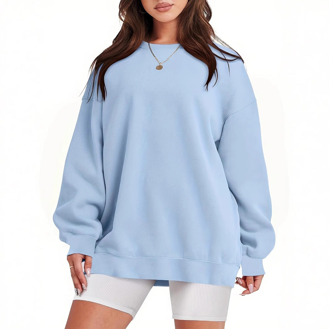 Kvinne sweatshirt med høy kvalitet bomullsblanding og avslappet design Skjora