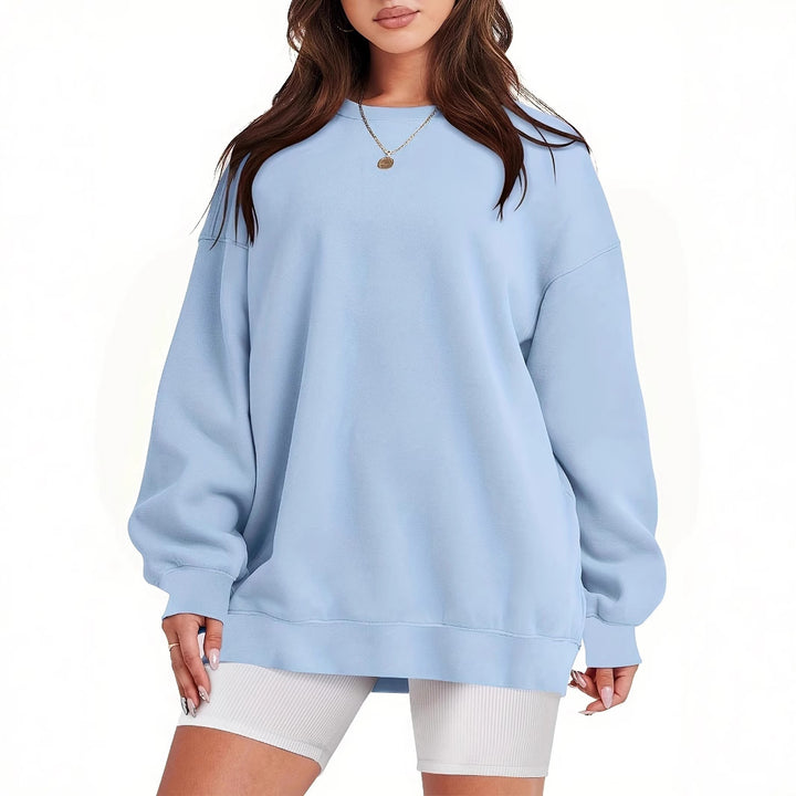 Kvinne sweatshirt med høy kvalitet bomullsblanding og avslappet design Skjora