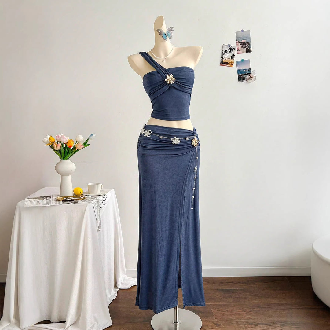 Dame elegant sommerkjole med floral detalj Skjora