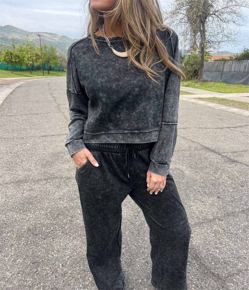 Dame casual sweatshirt og joggebukse sett Skjora
