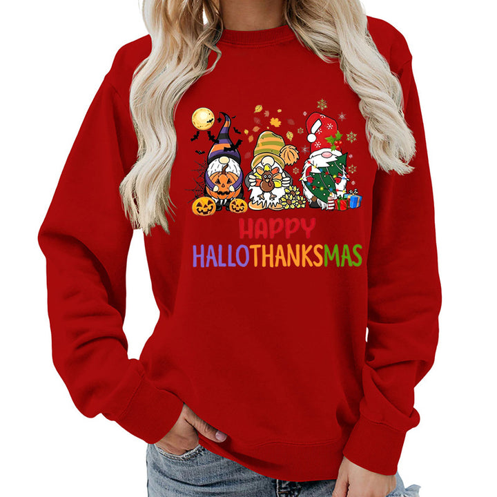 Dame sweatshirts med muntert feriedesign Skjora