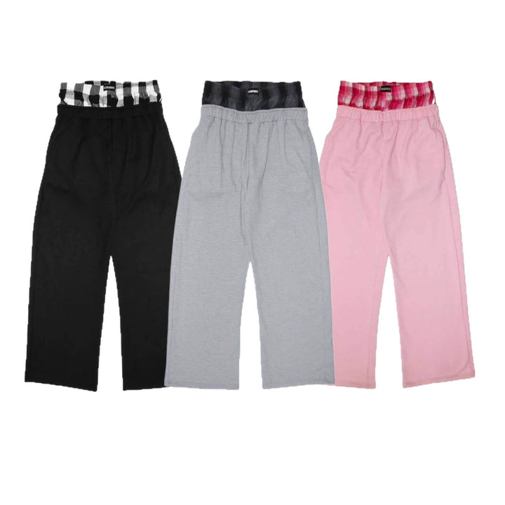Dame brede joggebukser med elastisk midje og høykvalitets bomull Skjora