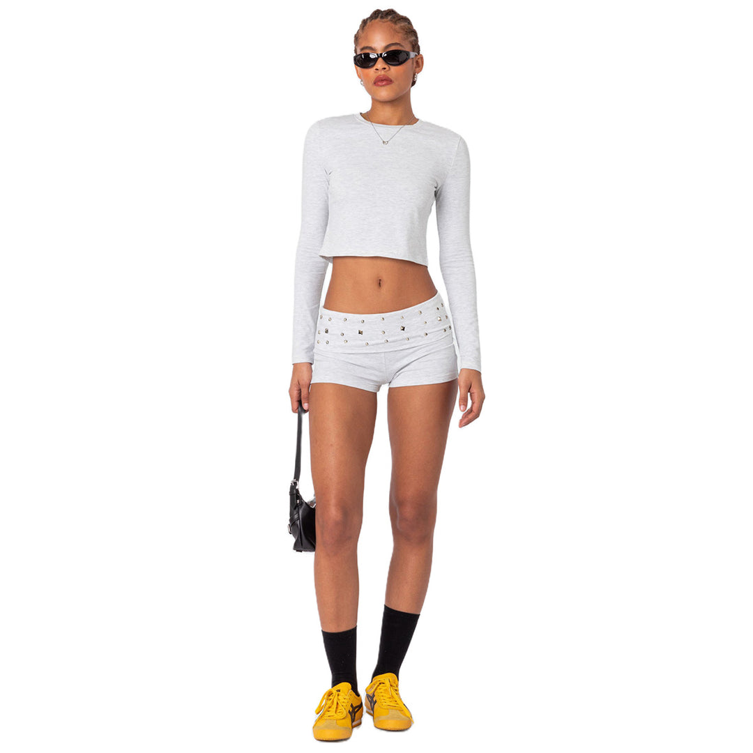 Dame Motebeviste Shorts med glitrende accenter Skjora