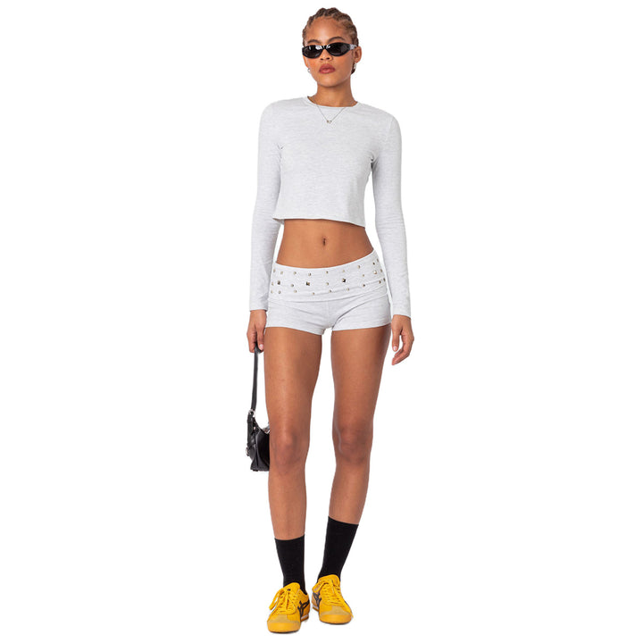 Dame Motebeviste Shorts med glitrende accenter Skjora