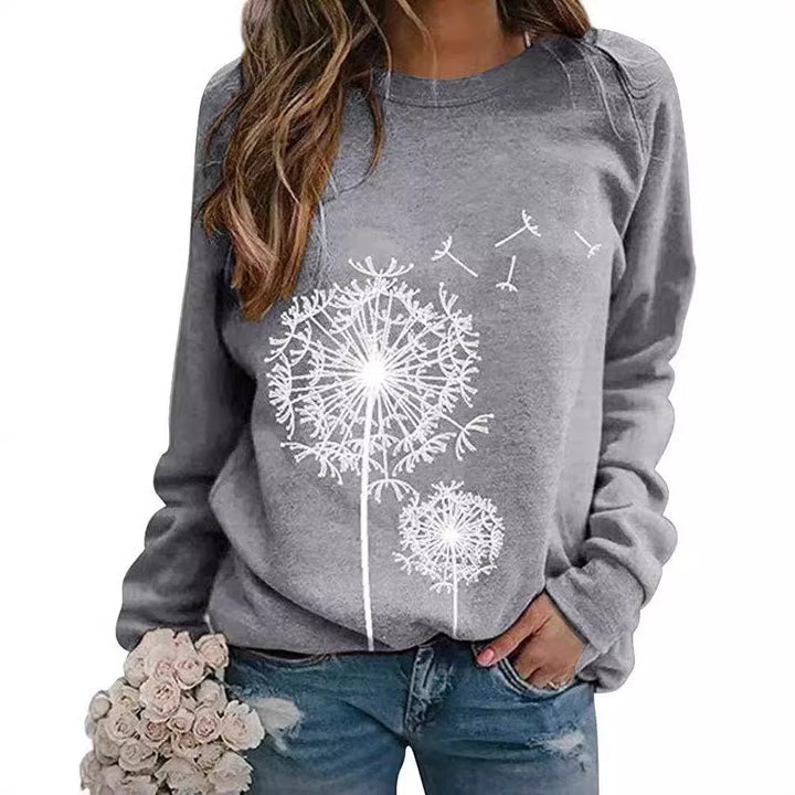Kvinne sweatshirts med elegant løvetannmotiv Skjora