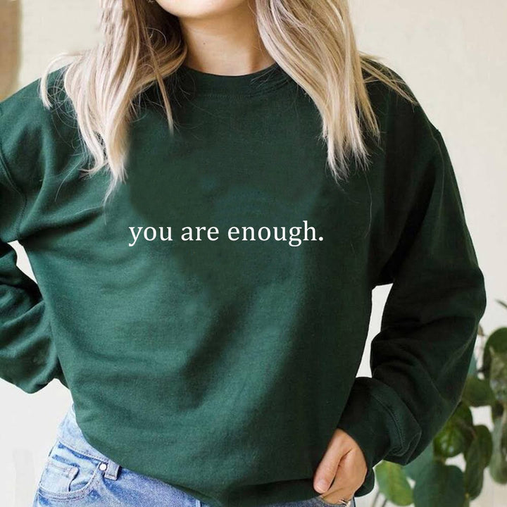 Kvinne sweatshirt med inspirerende design og komfortabel passform Skjora