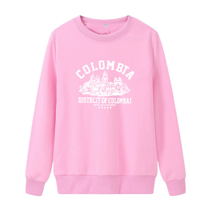 Dame sweatshirt med kreativ Colombia-print Skjora