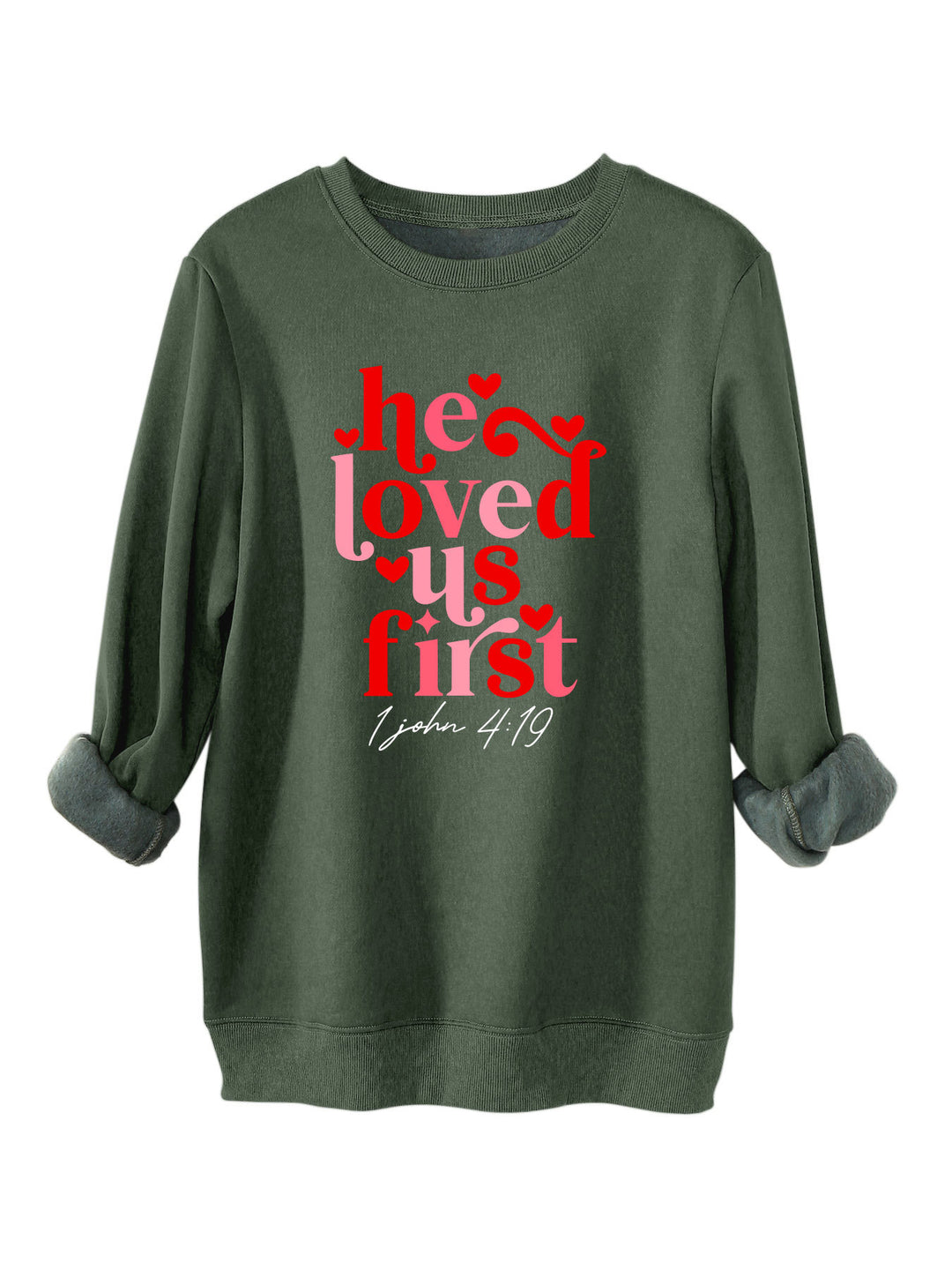 Dame sweatshirt med vennlig slagord og avslappet snitt Skjora