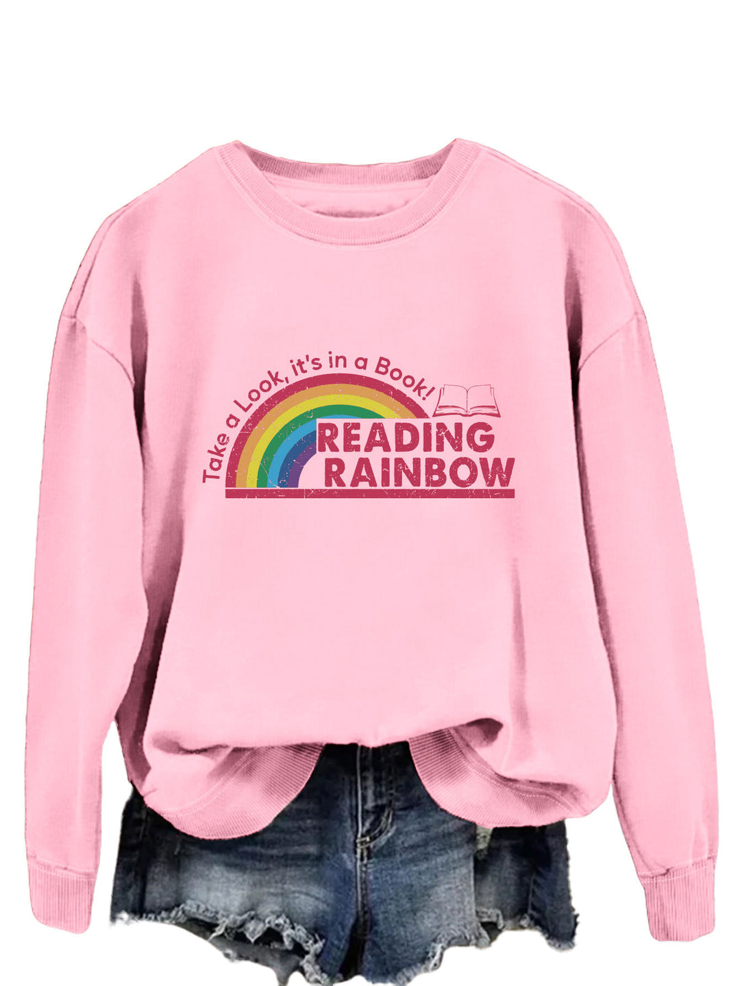 Dame avslappet sweatshirt med unik trykk Skjora