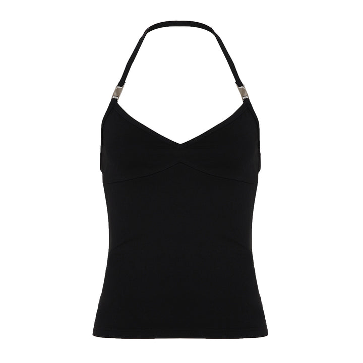 Damer sportlig spaghetti-top med elegante detaljer Skjora
