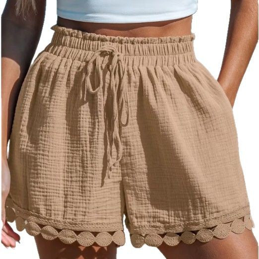 Dame Sommer shorts med spisskant Skjora