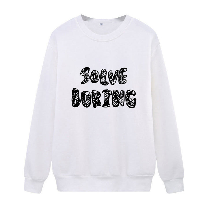 Damen avslappet sweatshirt med kreativ tekst Skjora