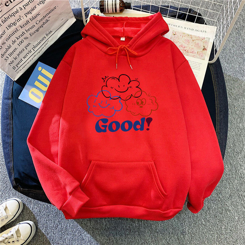 Damen Kapuzenpullover mit verspieltem Cloud-Design Skjora