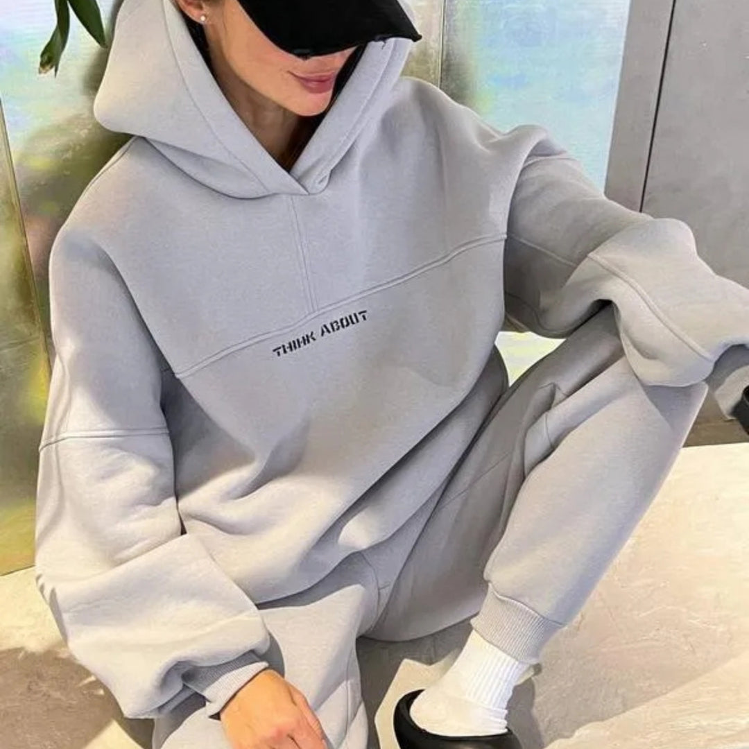 Kvinnenes sporty oversized loungewear-sett Skjora
